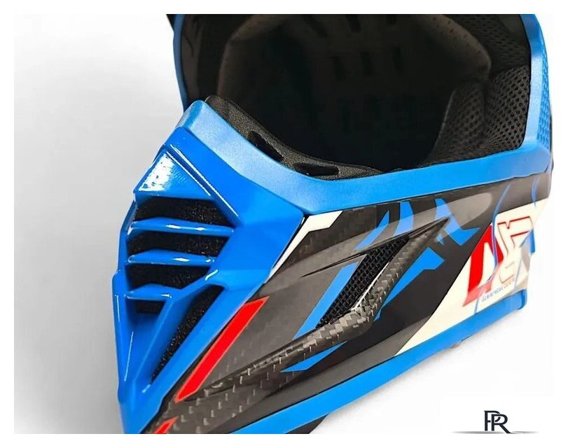 Мотошлем AIM RH855 Carbon Razor RH855R-DBR-L (L, синий/красный) - Изображение №7 — Интернет-магазин ПроЗаказ