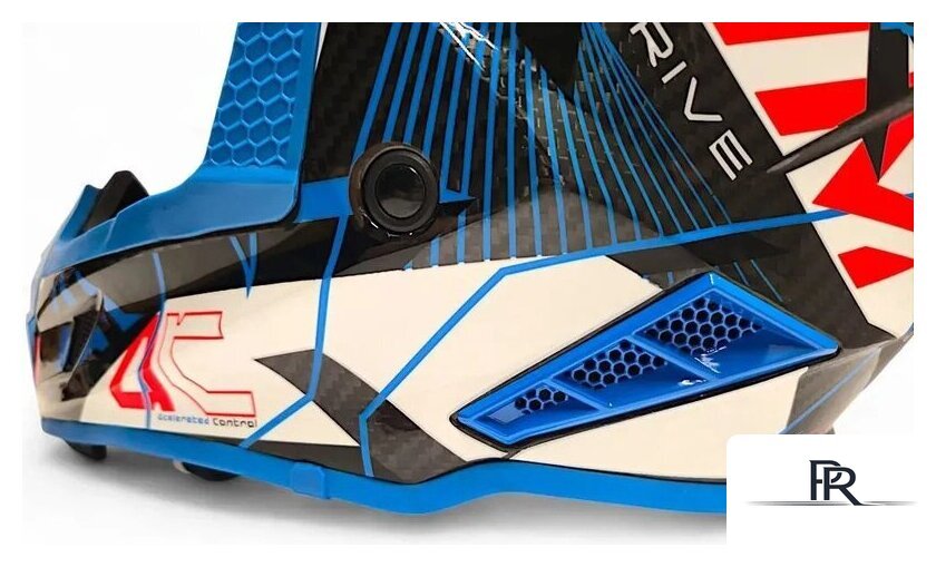 Мотошлем AIM RH855 Carbon Razor RH855R-DBR-L (L, синий/красный) - Изображение №9 — Интернет-магазин ПроЗаказ
