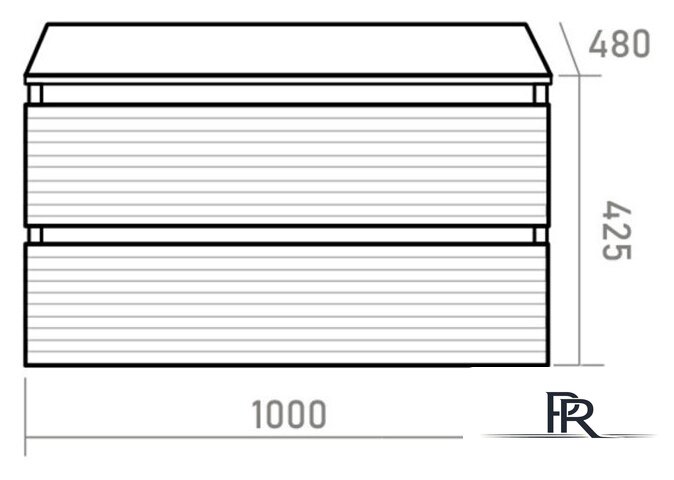  Brevita Тумба под умывальник Dakota 100 DAK-09100-19/02-2Я - Изображение №5 — Интернет-магазин ПроЗаказ