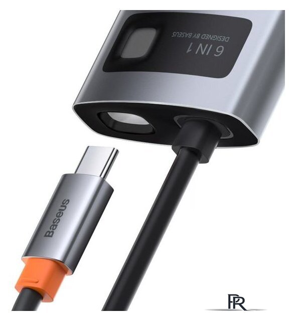 Док-станция Baseus Metal Gleam Series 6-in-1 Multifunctional USB Type C CAHUB-CW0G - Изображение №6 — Интернет-магазин ПроЗаказ