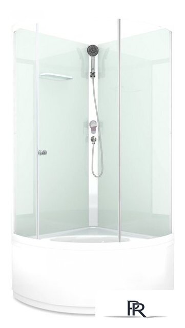 Душевая кабина Domani-Spa Simple 99 High Eco DS01EcSm99HWCl00-V1.2 (белый/прозрачное стекло) - Изображение №1 — Интернет-магазин ПроЗаказ