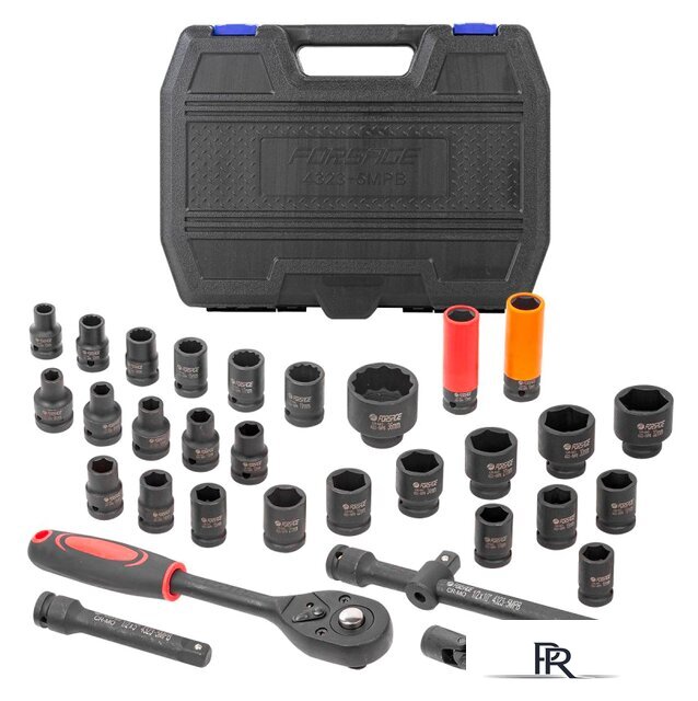 Набор трещотка с головками FORSAGE F-4323-5MPB (32 предмета) - Изображение №1 — Интернет-магазин ПроЗаказ