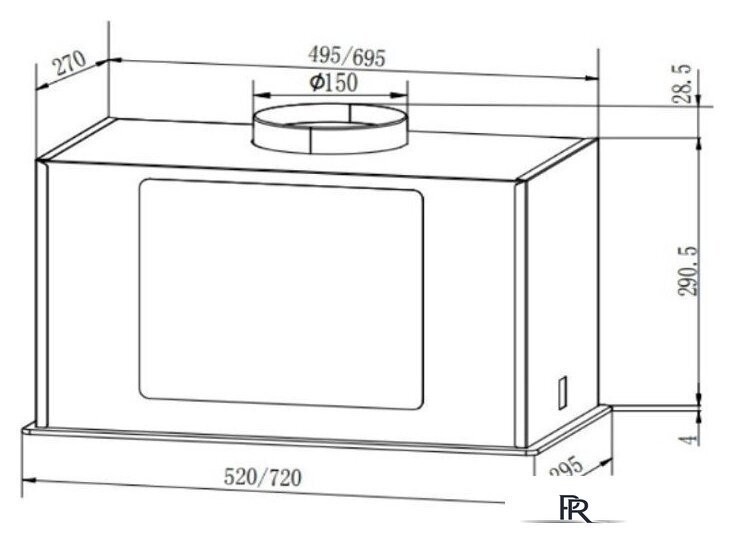 Кухонная вытяжка Faber Aria BK 52 305.0702.957 - Изображение №2 — Интернет-магазин ПроЗаказ