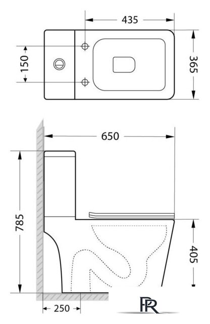 Унитаз напольный Lauter W09 S-TRAP с полипропиленовым сиденьем и микролифтом 21900003 (вертикальный выпуск) - Изображение №13 — Интернет-магазин ПроЗаказ