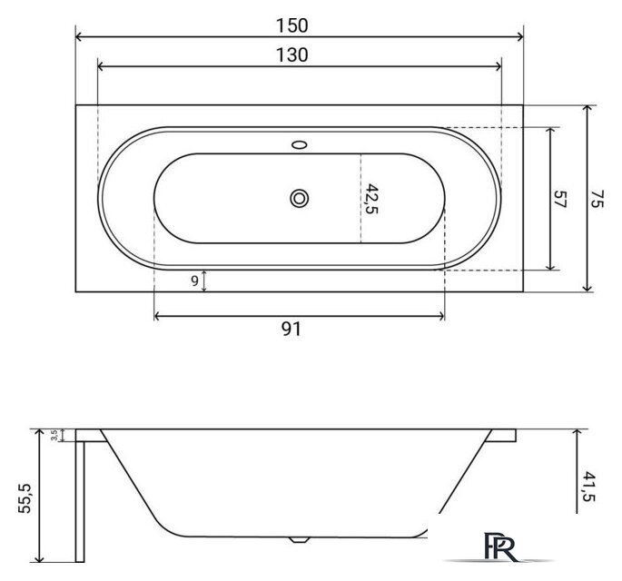 Ванна Lauter Ava 150х75 21208050 - Изображение №28 — Интернет-магазин ПроЗаказ