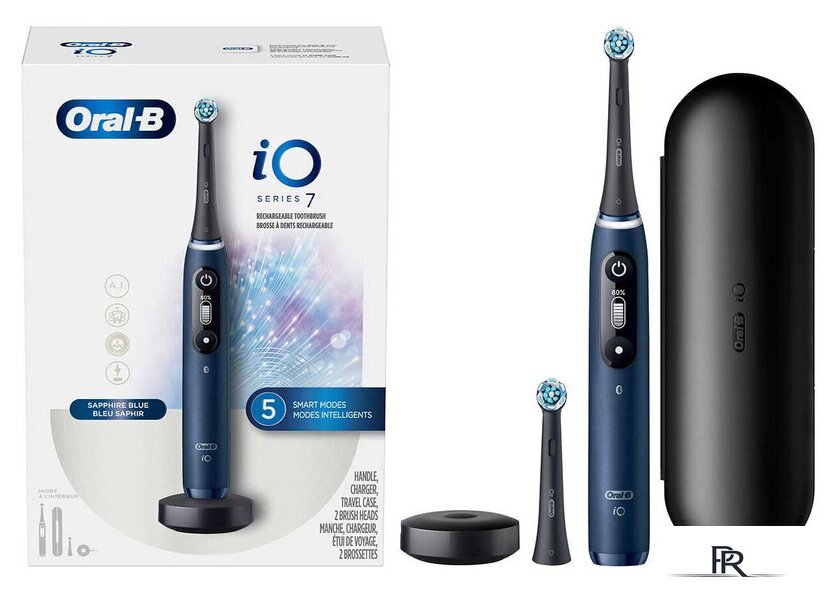 Электрическая зубная щетка Oral-B iO7 (magnetic blue sapphire) - Изображение №1 — Интернет-магазин ПроЗаказ