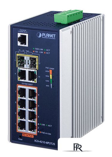 Управляемый коммутатор 2-го уровня PLANET IGS-4215-8P2T2S - Изображение №1 — Интернет-магазин ПроЗаказ