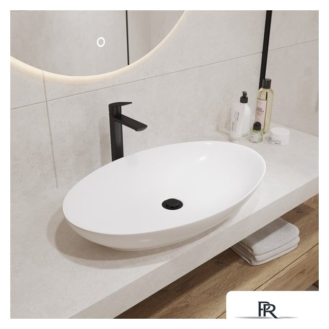 Умывальник Lauter 21571 + клапан 21190W + сифон 21635W (белый матовый) - Изображение №4 — Интернет-магазин ПроЗаказ