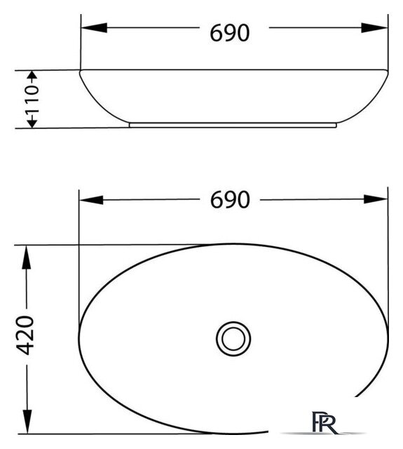 Умывальник Lauter 21571 + клапан 21190W + сифон 21635W (белый матовый) - Изображение №17 — Интернет-магазин ПроЗаказ