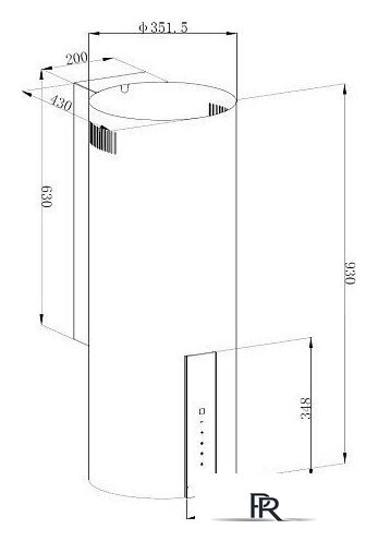 Кухонная вытяжка Korting KHC 35969 DX Cylinder - Изображение №2 — Интернет-магазин ПроЗаказ