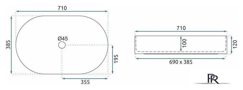 Умывальник Rea Nadia REA-U5801 - Изображение №5 — Интернет-магазин ПроЗаказ
