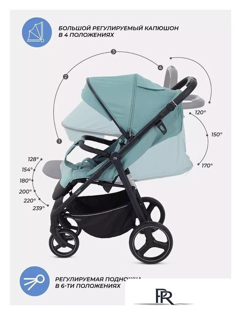 Коляска прогулочная «книга» MOWbaby Nimbus MB103 (мятный) - Изображение №35 — Интернет-магазин ПроЗаказ