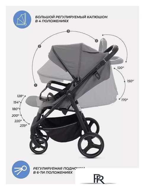 Коляска прогулочная «книга» MOWbaby Nimbus MB103 (мятный) - Изображение №5 — Интернет-магазин ПроЗаказ