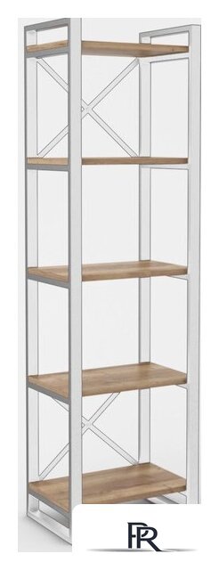 Стеллаж Hype Mebel Стандарт 50x200 (белый/дуб галифакс натуральный) - Изображение №1 — Интернет-магазин ПроЗаказ