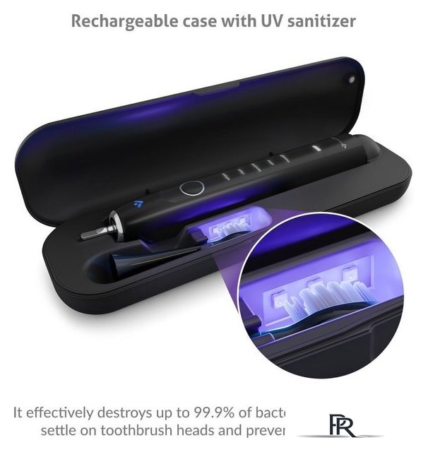 Электрическая зубная щетка TrueLife SonicBrush Clean70 UV (черный) - Изображение №6 — Интернет-магазин ПроЗаказ