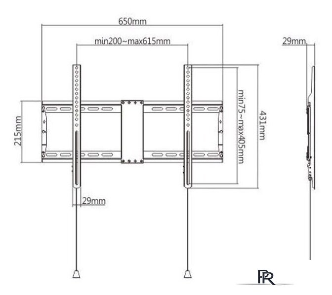 Кронштейн для телевизора Gembird WM-80F-01 - Изображение №2 — Интернет-магазин ПроЗаказ