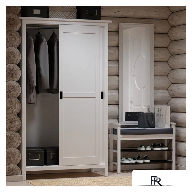 Шкаф-купе ММЦ Кантри 20 (белый лак) - Изображение №1 — Интернет-магазин ПроЗаказ