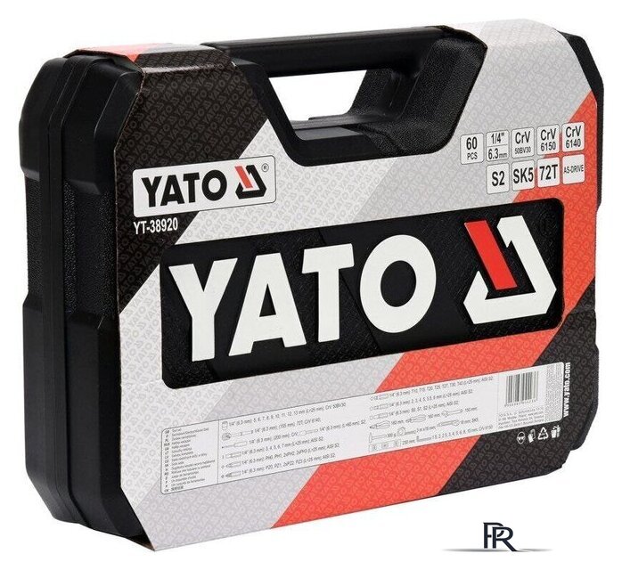 Универсальный набор инструментов Yato YT-38920 (60 предметов) - Изображение №4 — Интернет-магазин ПроЗаказ