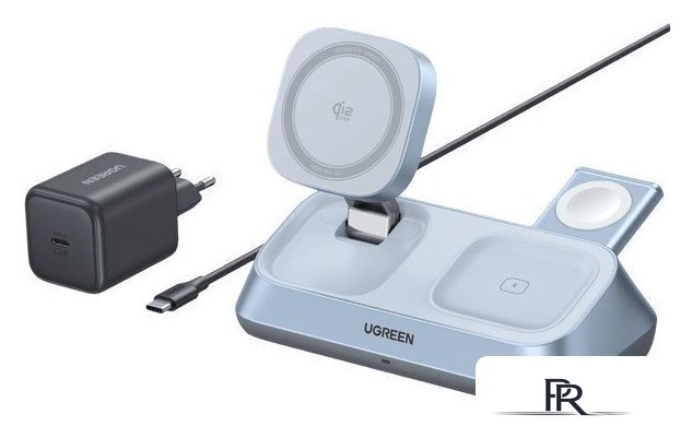 Беспроводное зарядное Ugreen MagFlow 3-in-1 W711 55677 (голубой) - Изображение №1 — Интернет-магазин ПроЗаказ