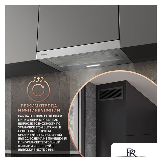 Кухонная вытяжка Weissgauff TEL 06 2M IX - Изображение №7 — Интернет-магазин ПроЗаказ