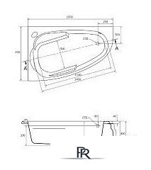 Ванна Cersanit Joanna 150x95 R (с каркасом) - Изображение №8 — Интернет-магазин ПроЗаказ
