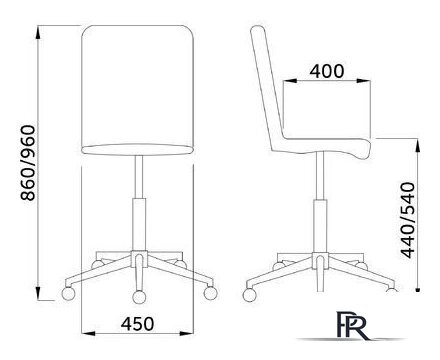 Офисное кресло AksHome Fiji поворотное (светло-серый велюр HCJ-38/хром) - Изображение №11 — Интернет-магазин ПроЗаказ