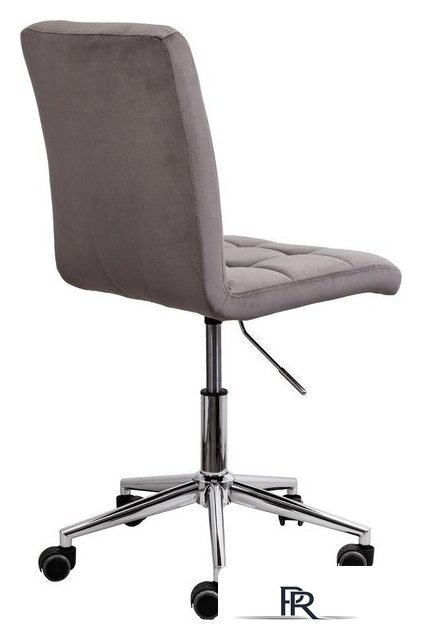 Офисное кресло AksHome Fiji поворотное (светло-серый велюр HCJ-38/хром) - Изображение №5 — Интернет-магазин ПроЗаказ