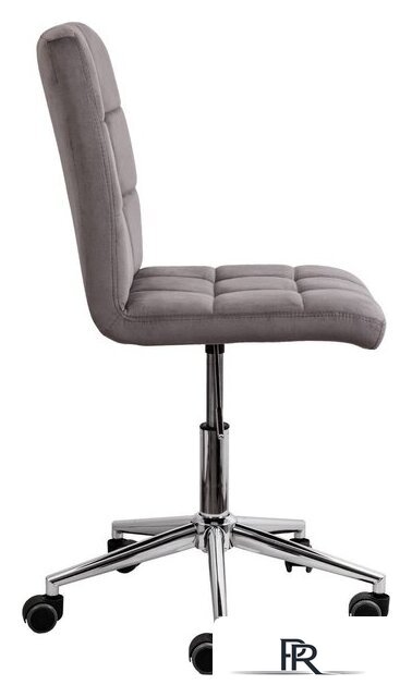 Офисное кресло AksHome Fiji поворотное (светло-серый велюр HCJ-38/хром) - Изображение №4 — Интернет-магазин ПроЗаказ