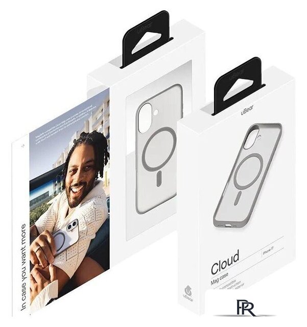 Чехол для телефона uBear Cloud Mag Case для iPhone 17 (серый) - Изображение №8 — Интернет-магазин ПроЗаказ
