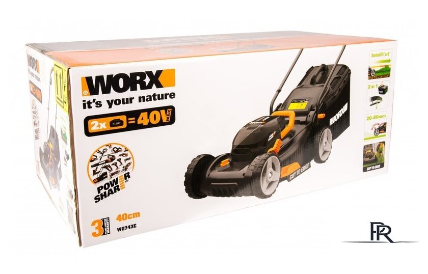 Газонокосилка Worx WG743E (с 2-мя АКБ) - Изображение №4 — Интернет-магазин ПроЗаказ