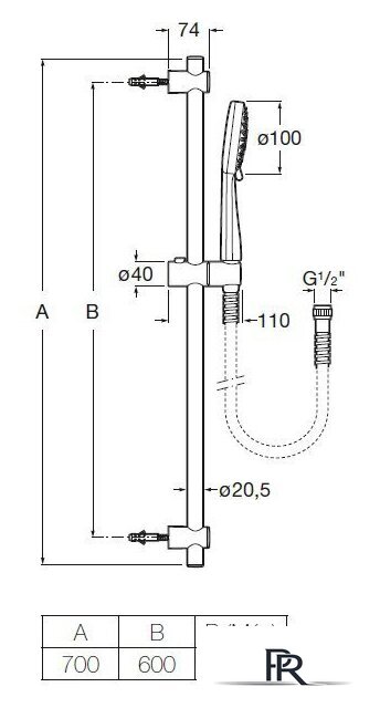 Душевой гарнитур  Roca Stella 5B1D03C00 - Изображение №4 — Интернет-магазин ПроЗаказ