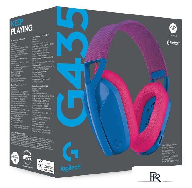 Наушники Logitech G435 Lightspeed (синий/малиновый) - Изображение №5 — Интернет-магазин ПроЗаказ