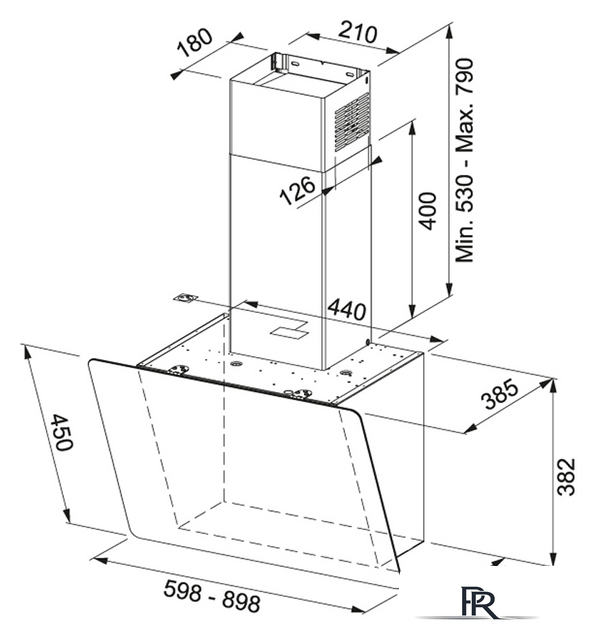 Кухонная вытяжка Franke Smart Vertical 2.0 FPJ 615 V BK/DG 330.0573.294 - Изображение №3 — Интернет-магазин ПроЗаказ