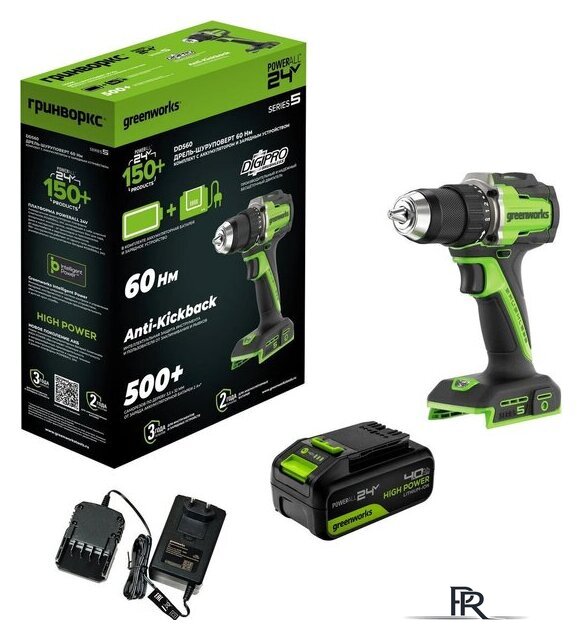 Дрель-шуруповерт Greenworks DD560 3708407CUB (с 1-им АКБ) - Изображение №1 — Интернет-магазин ПроЗаказ