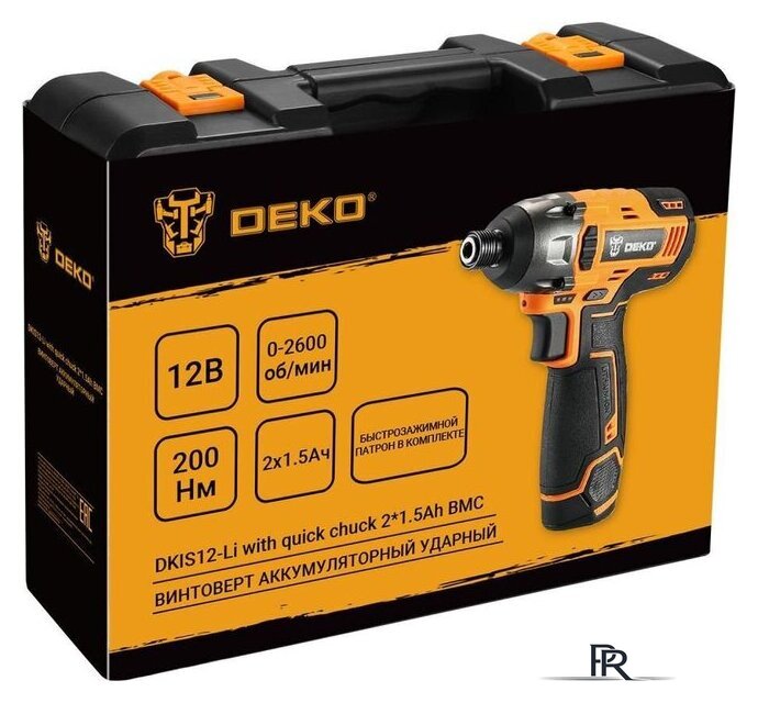 Винтоверт Deko DKIS12-Li Set 063-4390 (с 2-мя АКБ, кейс) - Изображение №8 — Интернет-магазин ПроЗаказ