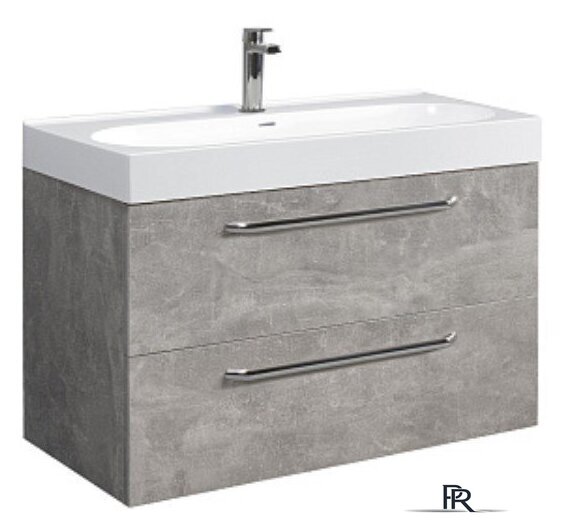  Belux Тумба под умывальник Стокгольм НП 90-02 (31, бетон чикаго светло-серый) - Изображение №1 — Интернет-магазин ПроЗаказ
