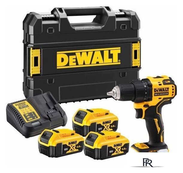 Дрель-шуруповерт DeWalt DCD708P3T (с 3-мя АКБ 5 Ач, кейс) - Изображение №1 — Интернет-магазин ПроЗаказ