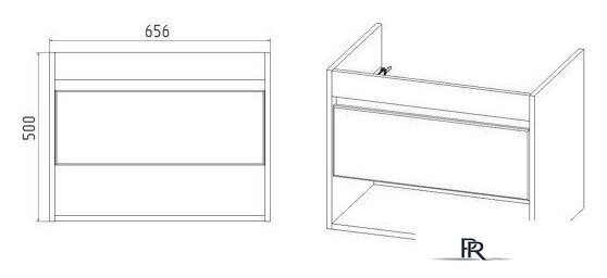  Viant Тумба под умывальник Бостон Como 70 VBOS70COG-T1YP - Изображение №3 — Интернет-магазин ПроЗаказ