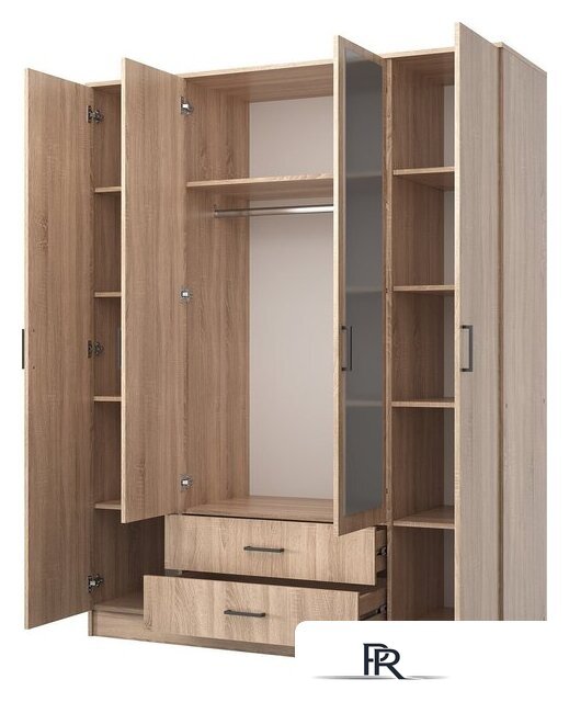 Шкаф распашной Mio Tesoro Хюгге 4D2S Z (дуб сонома) - Изображение №3 — Интернет-магазин ПроЗаказ