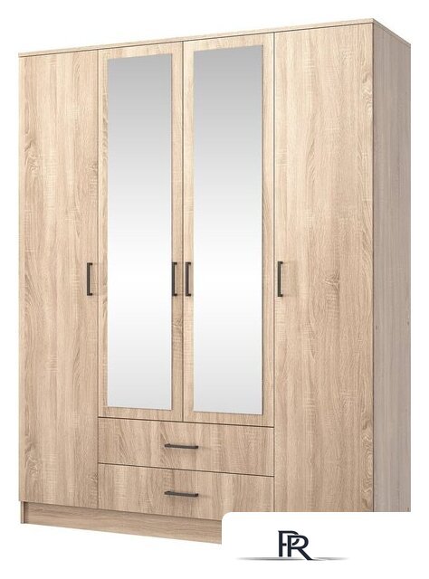 Шкаф распашной Mio Tesoro Хюгге 4D2S Z (дуб сонома) - Изображение №1 — Интернет-магазин ПроЗаказ