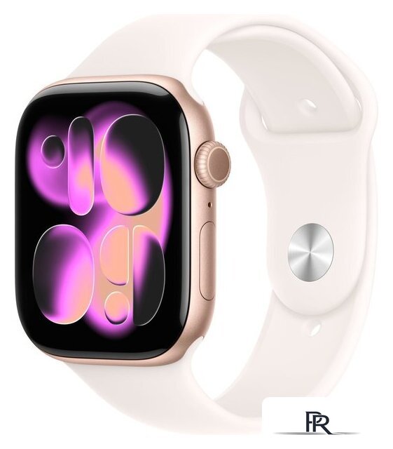 Умные часы Apple Watch Series 11 46 мм (алюминиевый корпус, розовое золото/легкие румяна, спортивный силиконовый ремешок M/L) - Изображение №1 — Интернет-магазин ПроЗаказ