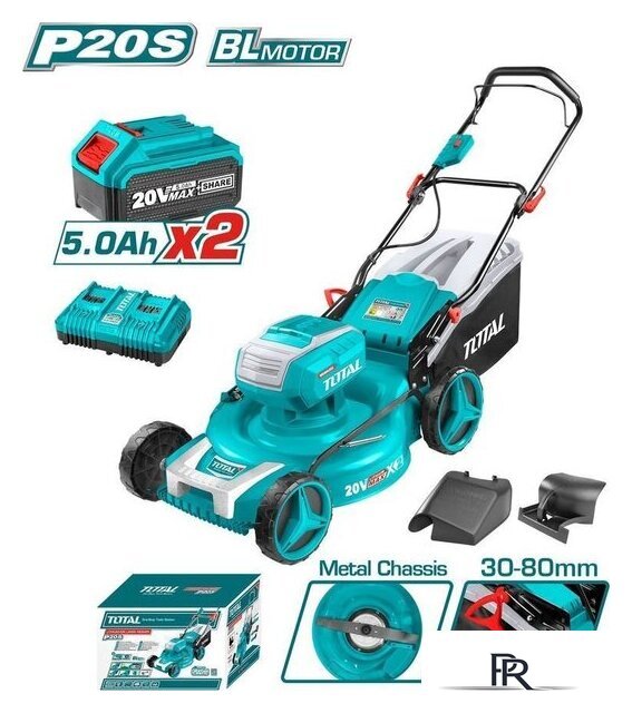 Газонокосилка Total TLMLI20202 (с 2-мя АКБ) - Изображение №2 — Интернет-магазин ПроЗаказ