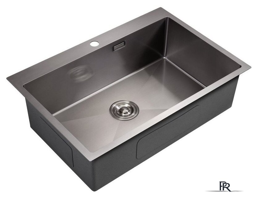 Кухонная мойка Milacio Denia 750 Steel MC.77509 (сталь воронёная) - Изображение №1 — Интернет-магазин ПроЗаказ