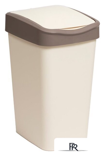 Комплект мусорных ведер Violet Tandem с подвижной крышкой 842826 (8шт, 20л, слоновая кость/шоколад) - Изображение №1 — Интернет-магазин ПроЗаказ