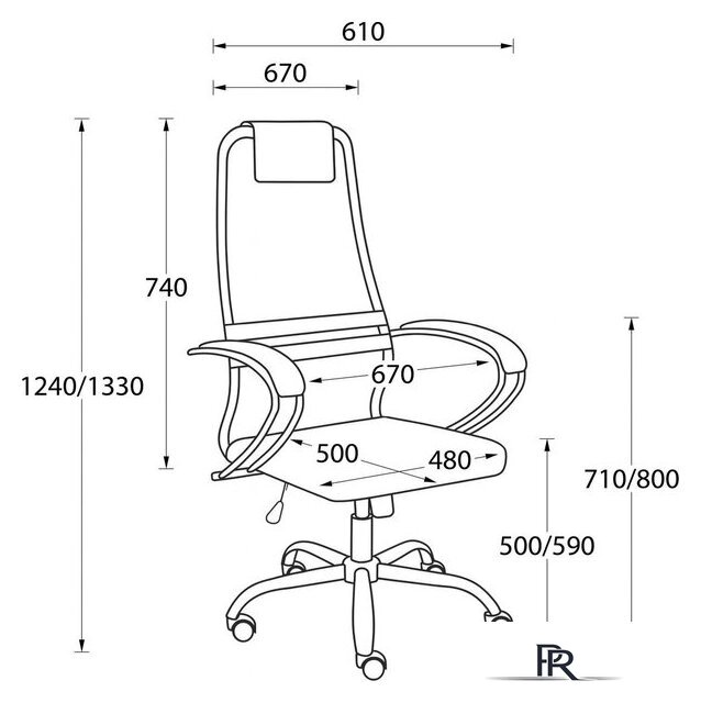 Офисное кресло AksHome Iris Chrome DMS (хром/черный) - Изображение №13 — Интернет-магазин ПроЗаказ