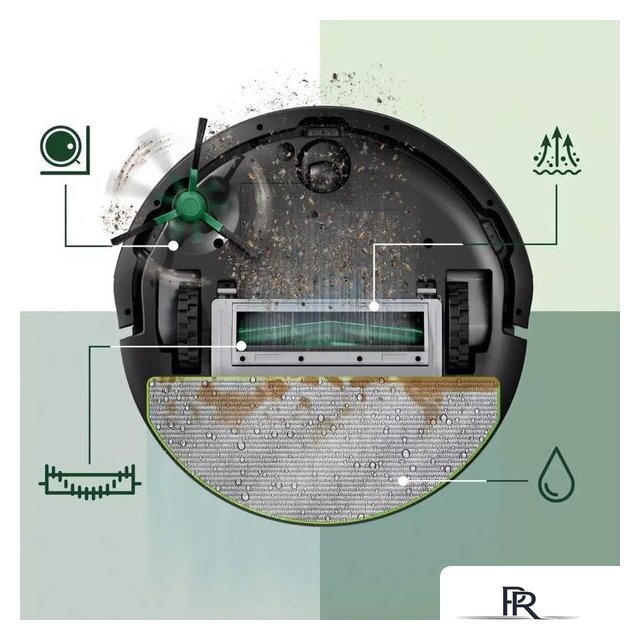 Робот-пылесос iRobot Roomba 105 Combo + stacja AutoEmpty (черный) - Изображение №12 — Интернет-магазин ПроЗаказ
