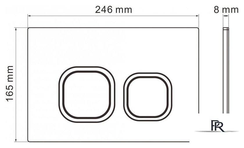 Унитаз подвесной Roxen Attach 966940 (кнопка хром глянец) - Изображение №7 — Интернет-магазин ПроЗаказ