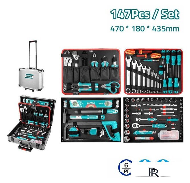 Универсальный набор инструментов Total THKTHP21476 (147 предметов) - Изображение №1 — Интернет-магазин ПроЗаказ