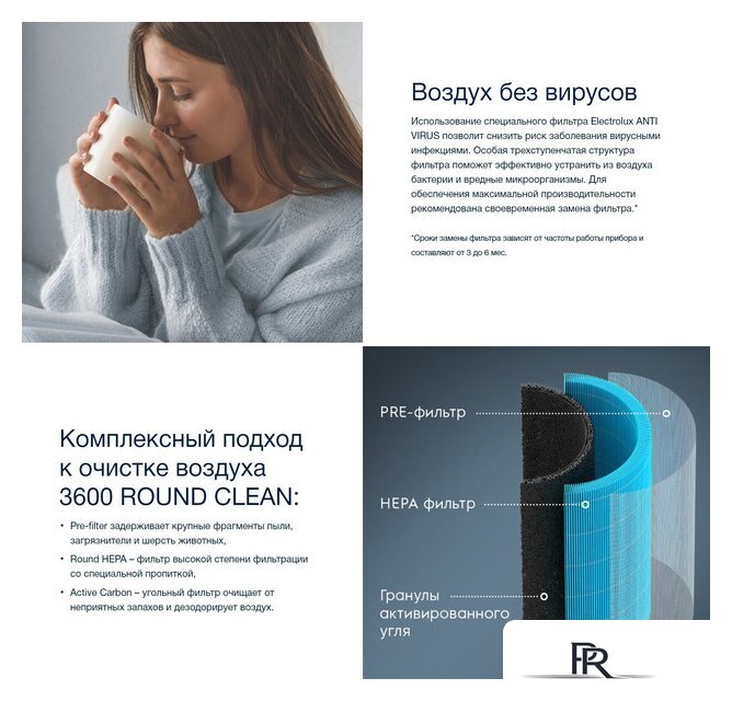 HEPA-фильтр Electrolux FAP-2075 Anti Virus Hepa - Изображение №3 — Интернет-магазин ПроЗаказ