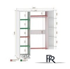 Шкаф-купе Кортекс-мебель Лагуна ШК05-00 правая консоль (белый) - Изображение №5 — Интернет-магазин ПроЗаказ